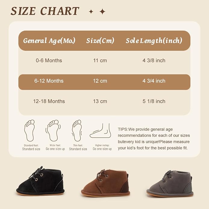 Baby Unisex Warm Snow Boots Newborn Leather Fur Lace Up Ankle Anti-Slip Rubber - Image 6