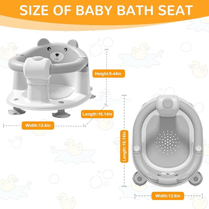 Baby Bath Seat for Babies 6 Months & up, Non-Slip Toddler Bath Seats for Babies - Image 6