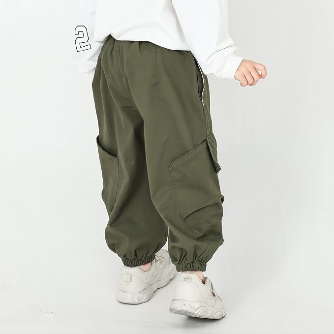 MINI PANDA Toddler Pants Boys& Girls, Relaxed Stretch Twill Toddler Casual Pants - Image 3