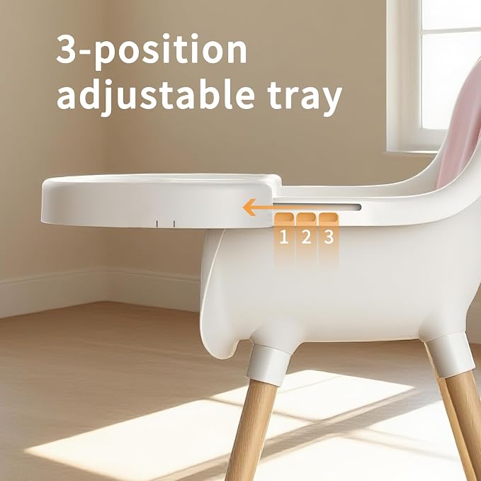 Baby High Chair, Wooden Highchair - Image 6