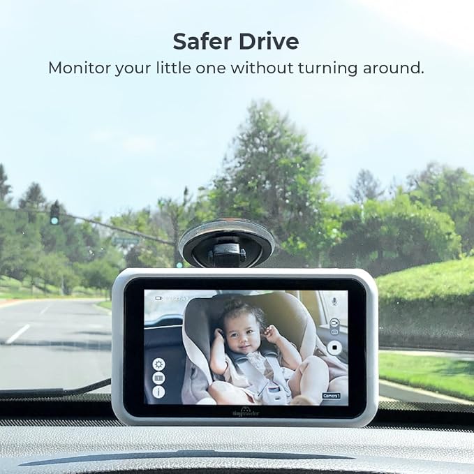 Tiny Traveler 5” HD Touch Screen Baby Car Monitor – Hackproof, No WiFi Baby - Image 3