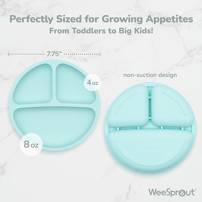 WeeSprout Silicone Plates with Lids - Image 2