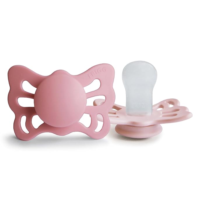 FRIGG Butterfly Anatomical SilkySoft Silicone Baby Pacifier | Made in Denmark | by mushie