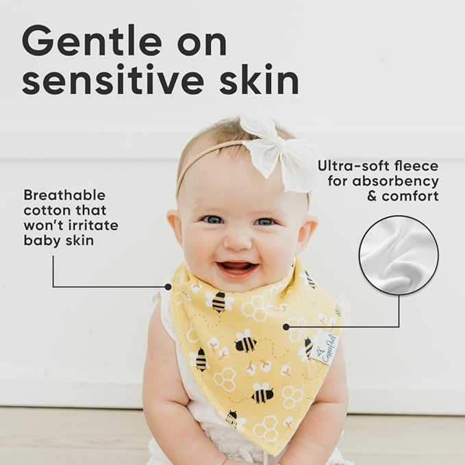 Copper Pearl 4 Pack Soft Cotton Baby Bibs - Image 5