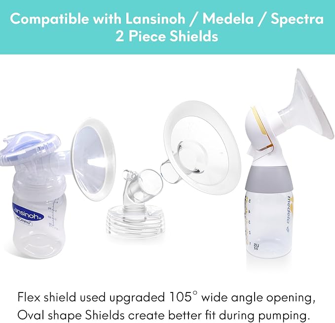2 Count of 28mm Breast Pump Flanges Compatible - Image 5
