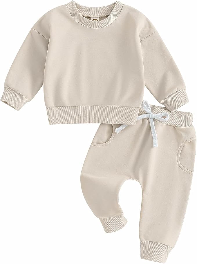 Fernvia Toddler Baby Girl Clothes 3 6 9 12 18 24 Months Fall Outfits Solid Long by Fernvia