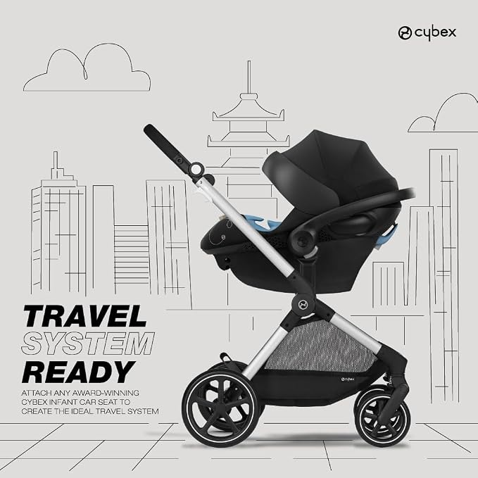 Cybex EOS 5-in-1 Travel System Stroller + Lightweight Aton G Infant Car Seat - Image 4