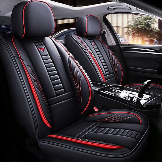 Waterproof 5 Car Seat Covers for Suzuki 1999-2025 95% Models, Premium Faux by Unknown