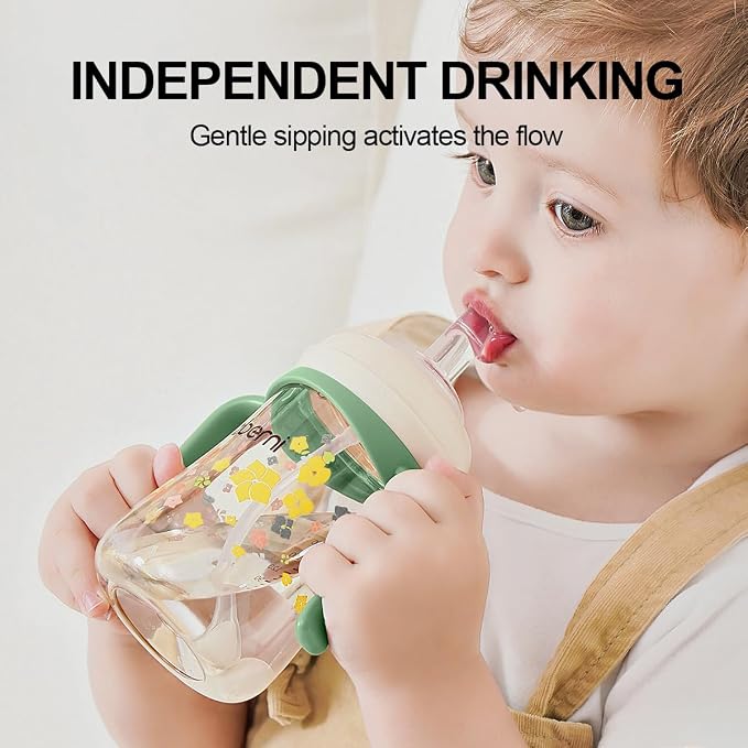 Sippy Cup, Weighted Straw Baby Trainer Cup, Toddler Drinks Water Bottle - Image 7