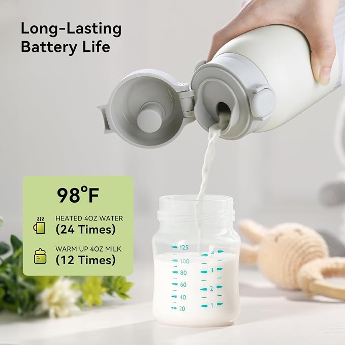 Portable Bottle Warmer for Travel, Fast Heating & Precise Temp Control for Baby - Image 5