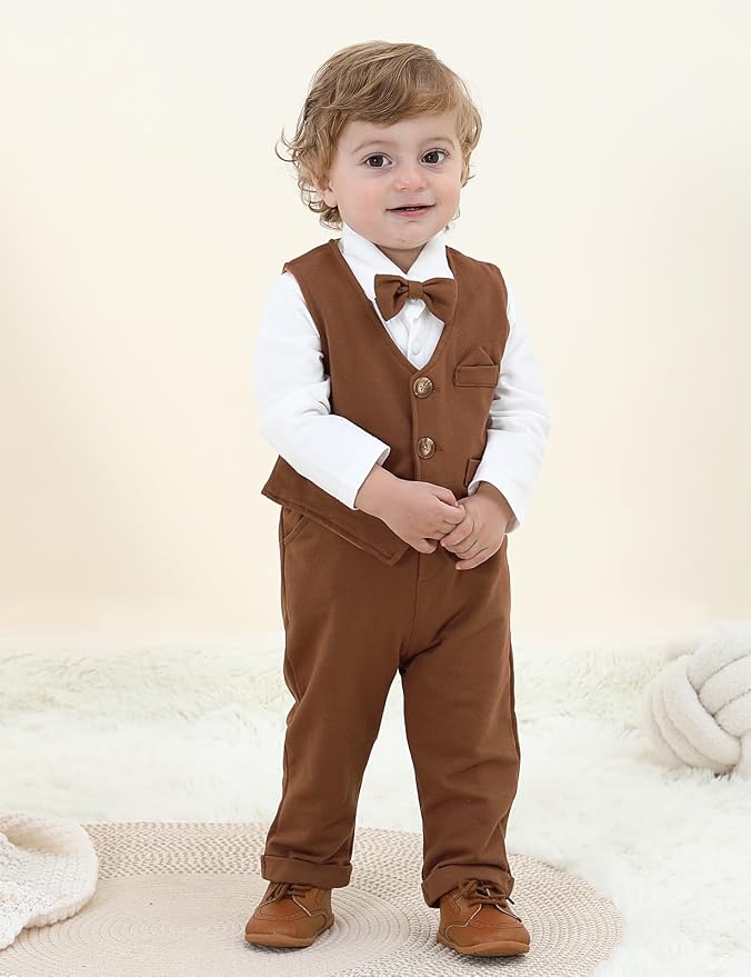 A&J DESIGN Baby Boy Suits Clothes Infant Toddler Formal Gentleman Outfits - Image 2