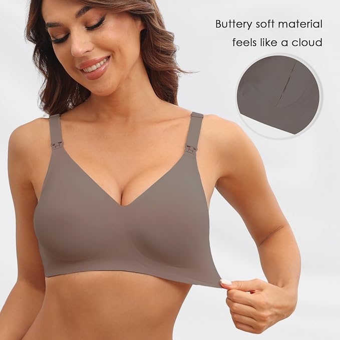 As Fairy Seamless Nursing Bras for Breastfeeding Soft Wireless Sleep Maternity - Image 2