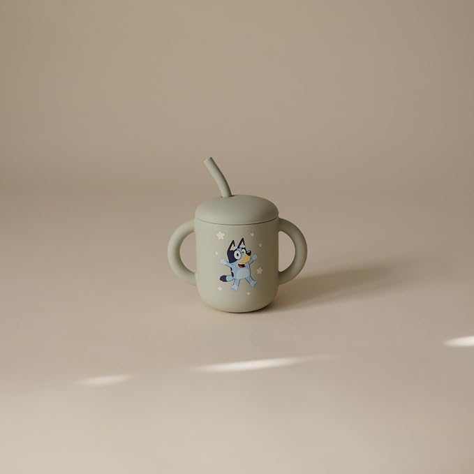 mushie x Bluey 100% Silicone Training Cup & Straw - Image 3
