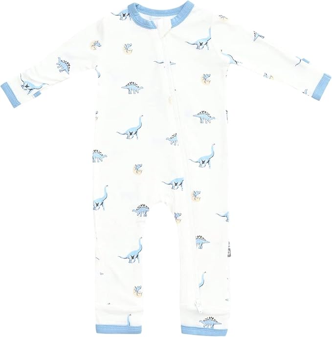 KYTE BABY Unisex Rayon Made From Bamboo Zippered Rompers 0-24 Months by KYTEBABY