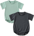 Jimonda Baby Bubble Romper Boy Girl Solid Color T-Shirt Outfits Short Sleeve by JimondaBaby