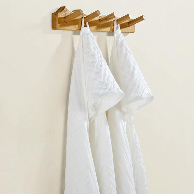 Hooded Baby Towels for Newborn, 2 Pack 100% Muslin Cotton Baby Bath Towel by EveryNewMothersChoice