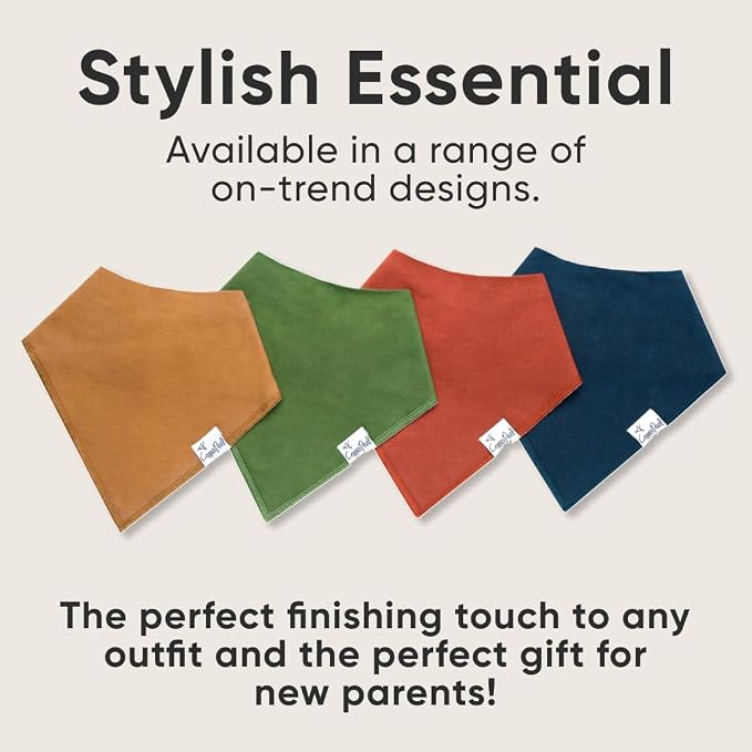 Copper Pearl 4 Pack Soft Cotton Baby Bibs - Image 7