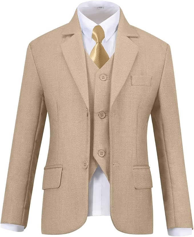 Visaccy Boys Suits Slim Fit Dress Clothes Ring Bearer Outfit - Image 3