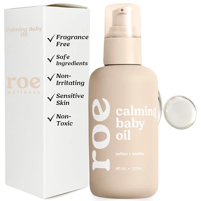 Roe Wellness Baby Oil Calming & Soothes, Hydrates Rough and Irritated Skin | by RoeWellness