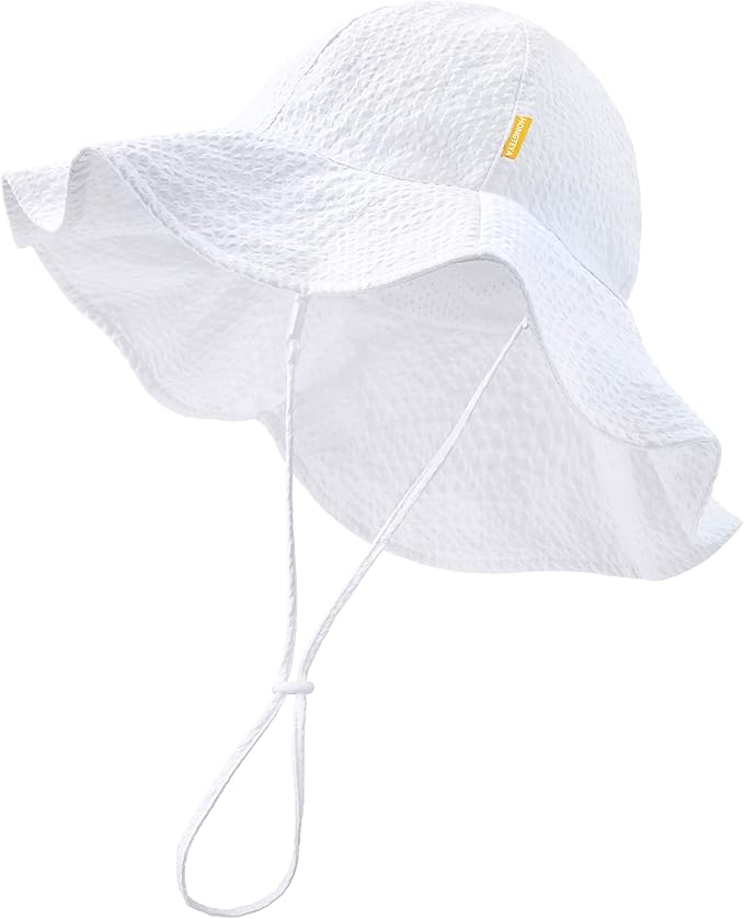 HONGTEYA Baby Sun Hat Toddler Girl Beach Hat Adjustable Outdoor Summer Hat UPF by HONGTEYA