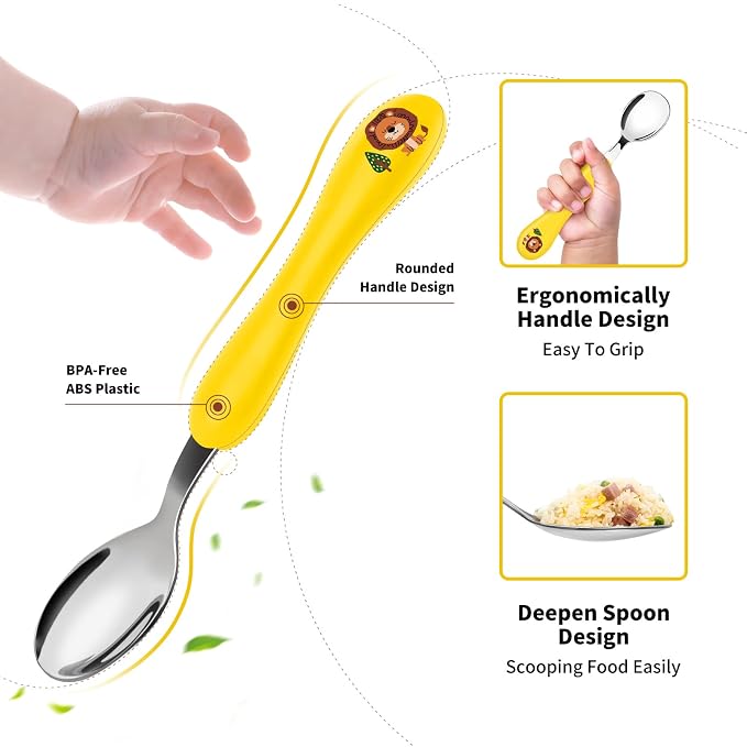 Lehoo Castle 6 Pieces Toddler Utensils, Kids Silverware - Image 3