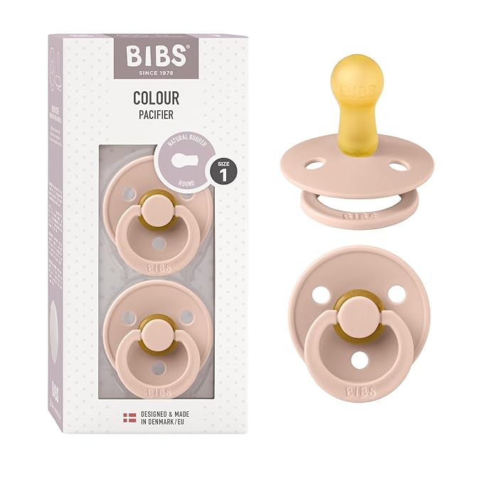 BIBS Pacifiers Colour Collection | Natural Rubber Baby Pacifier | Set of 2 by BIBS