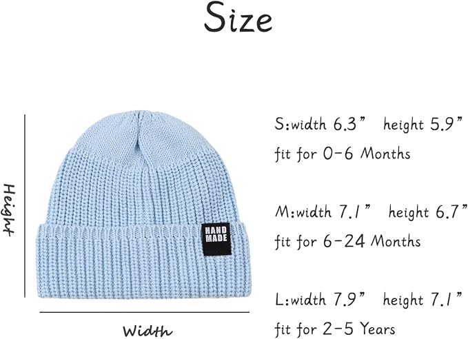 JANGANNSA Simple Knitted Baby Beanie Hip-Hop Boys Winter Hat Toddler Kids Bonnet - Image 6