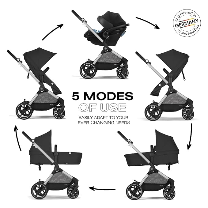 Cybex EOS 5-in-1 Travel System Stroller + Lightweight Aton G Infant Car Seat - Image 3