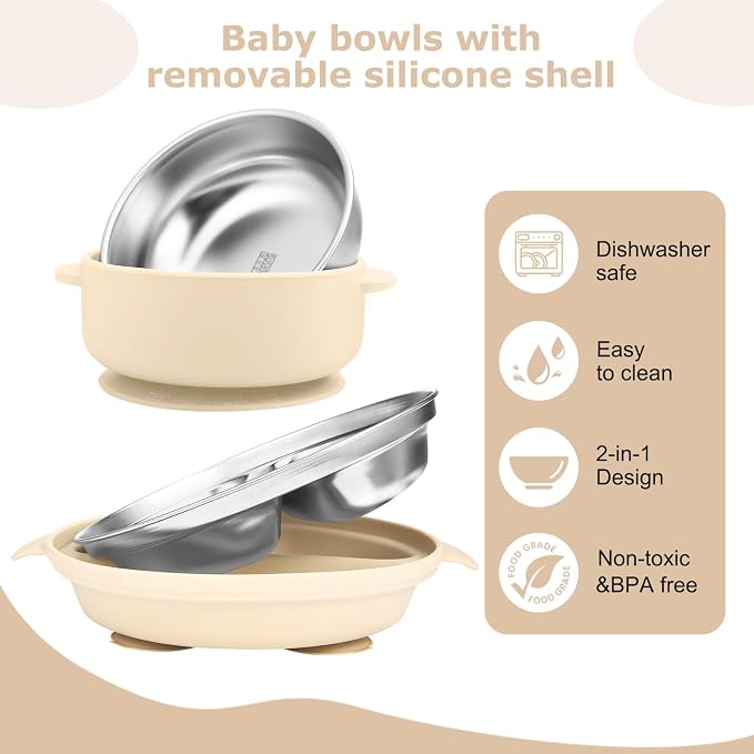 Stainless Steel Baby Plate and Bowl - Image 6