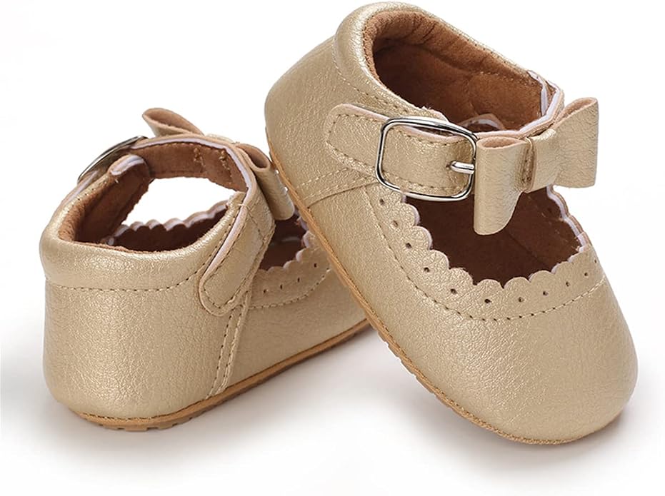 COSANKIM Baby Girls Mary Jane Flats Shoes Anti-Slip Rubber Sole Infant Toddler - Image 3