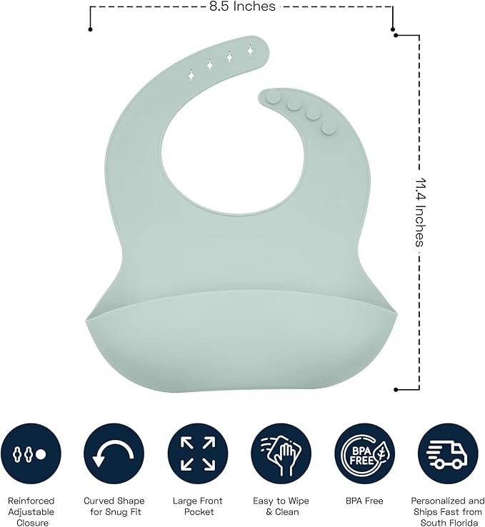 Personalized Silicone Bib and Spoon Set - Image 4