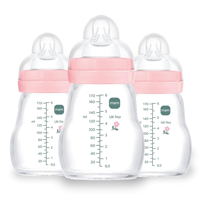 MAM Premium Glass Baby Bottles, Easy Switch Between Breast and Bottle, Feel by MAMBabyUSA