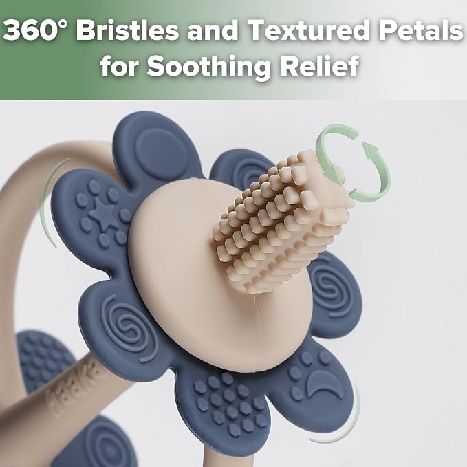 haakaa Silicone Teething Toy, Nipple-Shaped End - Image 3