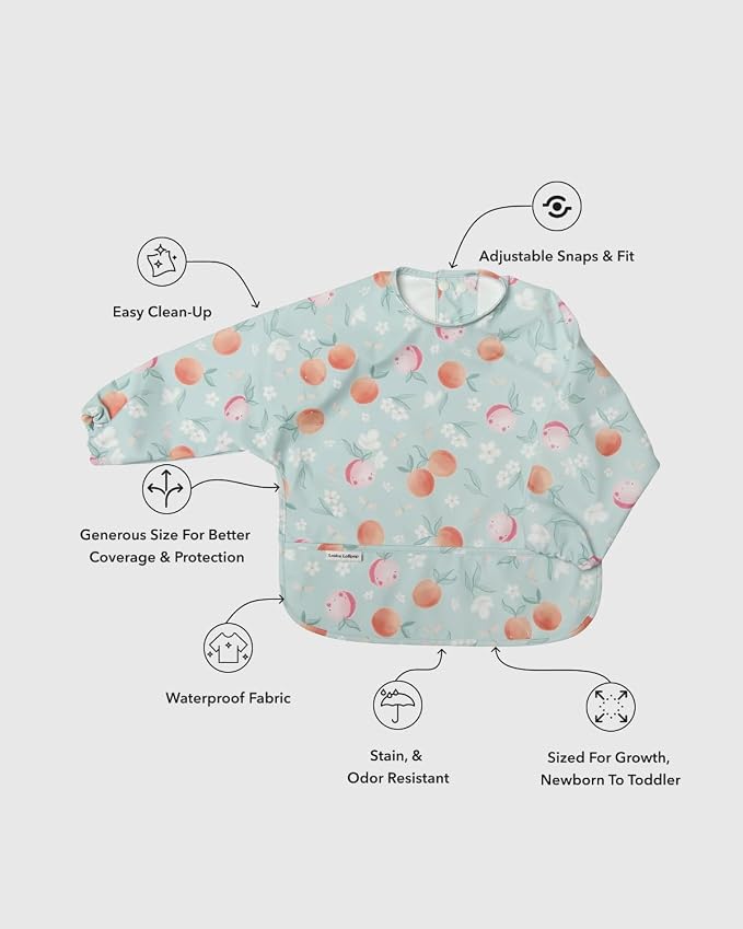 Loulou Lollipop Long Sleeve Mess Free Waterproof Bibs, - Image 4