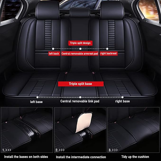 Full Set of Universal Fit Automotive Seat Covers fit - Image 9