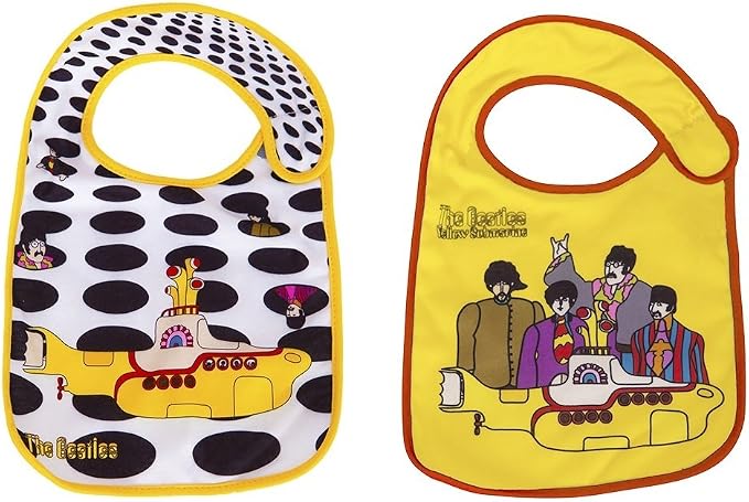 daphyls The Beatles Yellow Submarine Baby Bib 2-Pack Extra Soft, Officially by daphyls