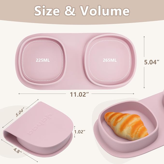 Silicone Foldable Novelty Dinner Plates, Baby Plates Travel Essential - Image 3