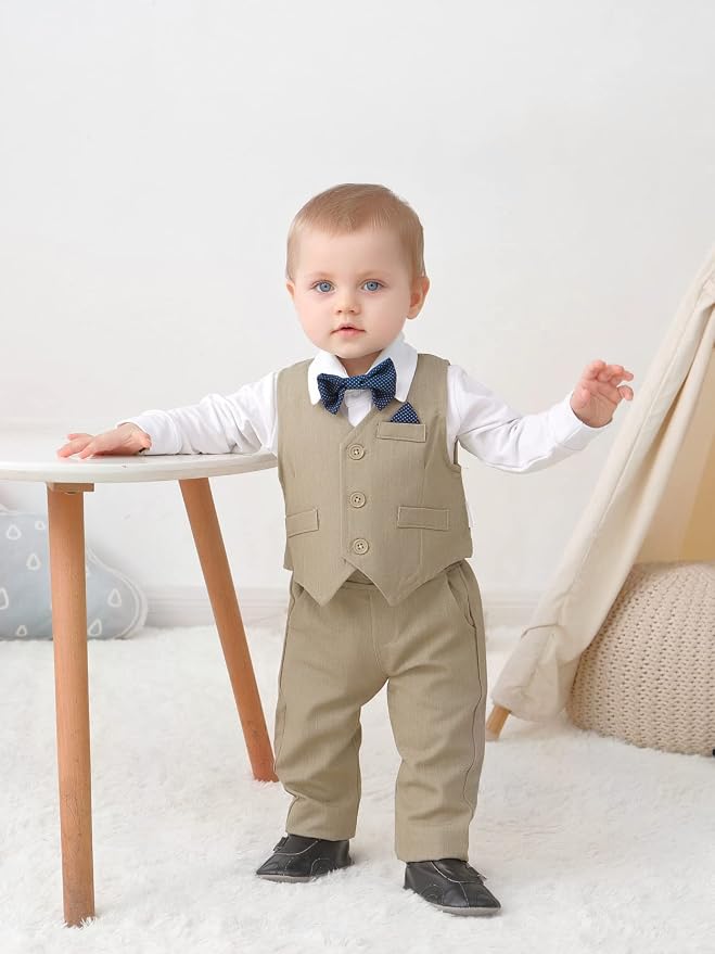 DISAUR Baby Boy Clothes Toddler Boy Outfits 4PCS Gentleman Dress - Image 2
