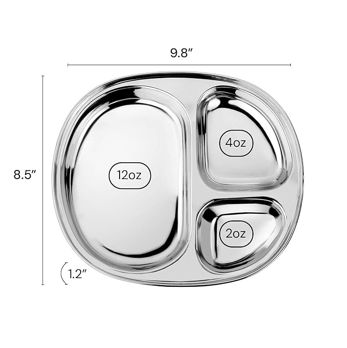 Ahimsa Stainless Steel Kids Plates - Image 6