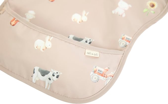 Ali+Oli Smock Bibs for Babies, BPA-Free Oeko-Tex Certified, Waterproof Baby - Image 4