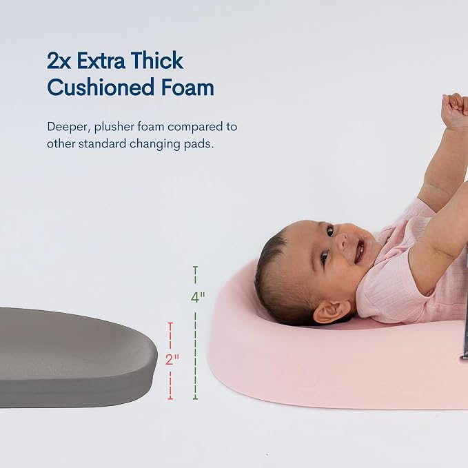 Upseat Baby Changing Pad, Non-Slip Grippy Design, Premium Cushioned Foam - Image 2