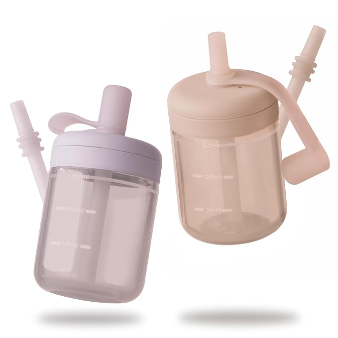 Moonkie Baby Straw cup | Silicone Toddler Sippy Cup Training Cup by Moonkie