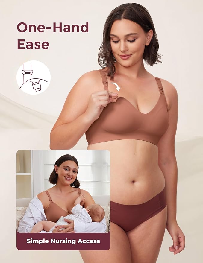 Momcozy Nursing Bras for Breastfeeding, YN21 Seamless Ultra Comfort Maternity - Image 6