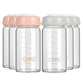 COMI Wide Neck Glass Breastmilk Collection n Storage Bottle, 6 Packs, 8oz by COMI
