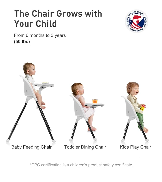 Funny Supply 3-in-1 Cute Folding High Chair, High Chairs - Image 7
