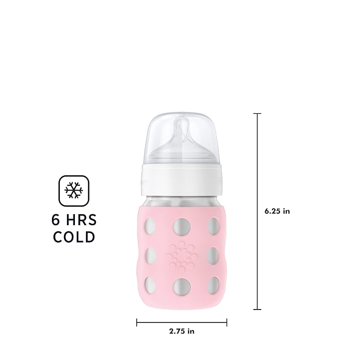 Lifefactory 8-Ounce Stainless-Steel Vacuum-Insulated Wide-Neck Baby Bottle - Image 5