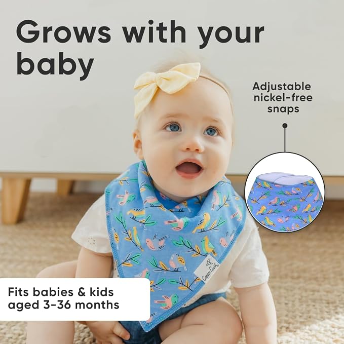 Copper Pearl 4 Pack Soft Cotton Baby Bibs - Image 5
