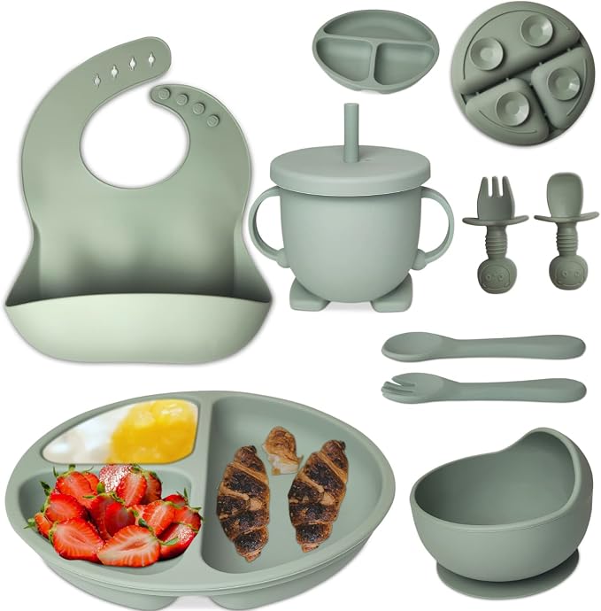 Baby Feeding Set 10-Piece | Baby Led Weaning Utensils Set Includes Suction Bowl - Image 9