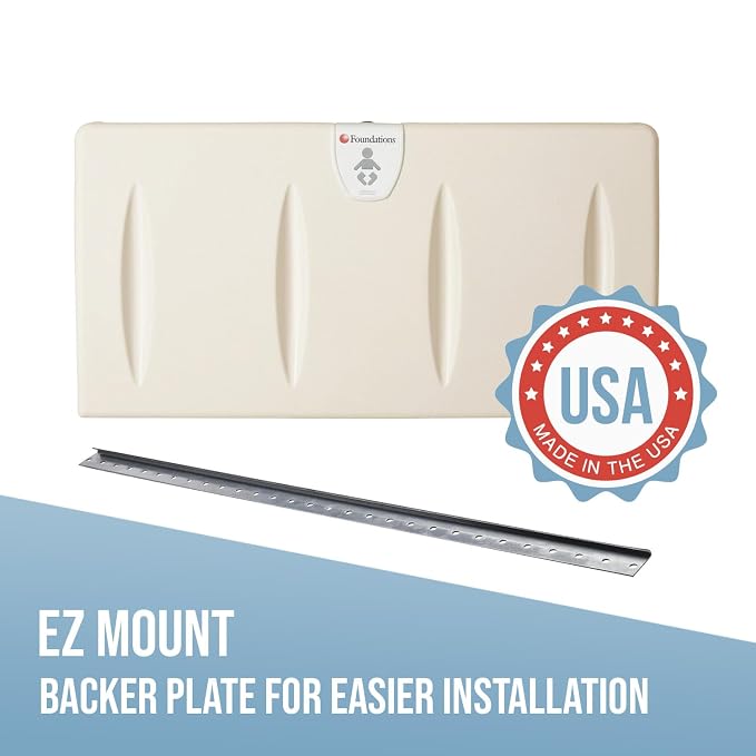 Foundations Classic Horizontal Baby Changing Station w/EZ Mount Backer Plate - Image 5
