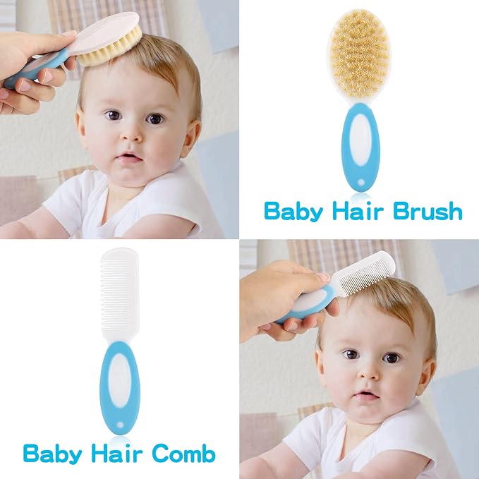 Baby Grooming Kit，Infant Safety Care Setwith Hair Brush Comb Nail Clipper Nasal - Image 5